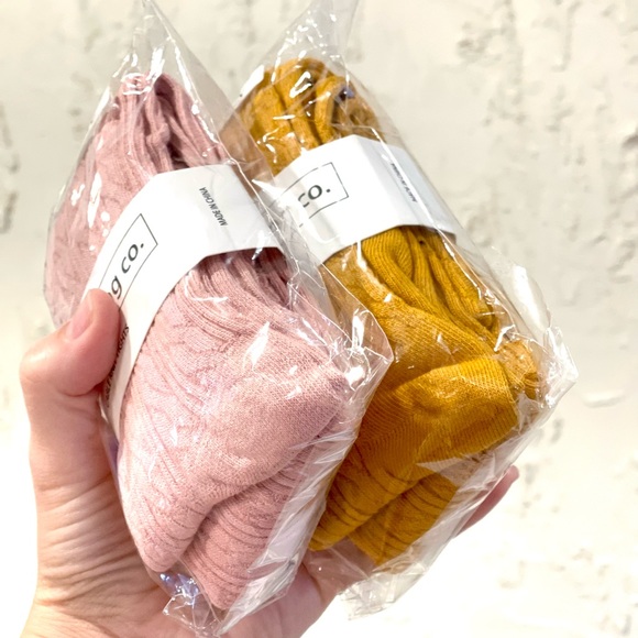 2 Pack Little Stocking Co. Cable Knit Tights - Picture 2 of 3